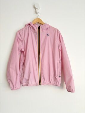 K-Way Le Vrai 3.0 Claude Pink Packable Rain Jacket 14Y